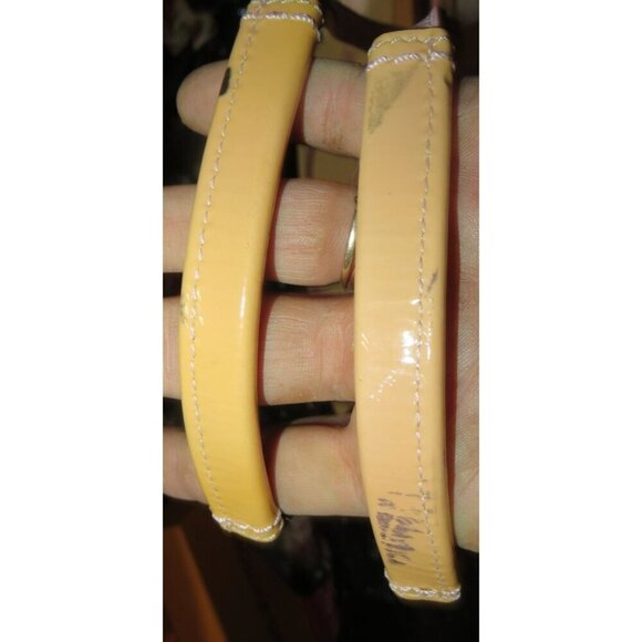 Coach Signature C Cream & Pink Stripe Canvas & Leather Tote Bag - Picture 7 of 13